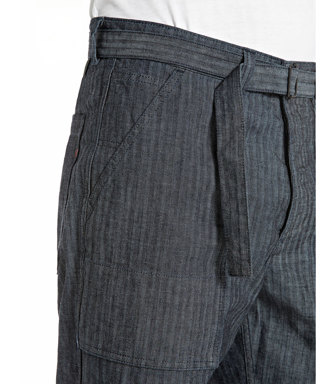 ヘリンボーン デニムパンツ（セットアップ） 詳細画像 ダークブルー 7